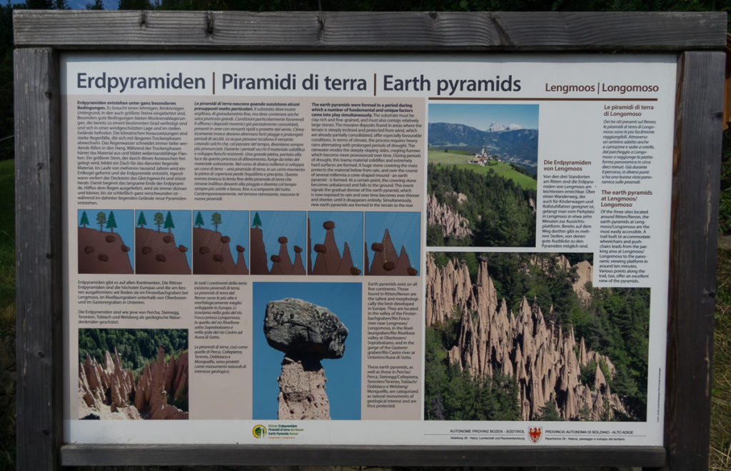 Informationen über die Erdpyramiden